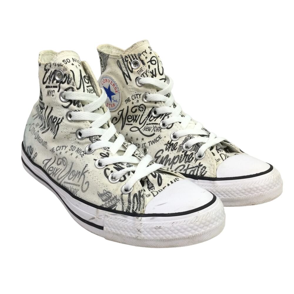 Converse Chuck Taylor NYC Graffiti Print Streetwear Indie Sleaze Hi Sneaker 8